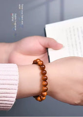 Premium High-Density Oiled Luster Wooden Bead Bracelet