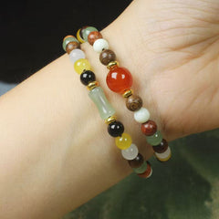 Multi-Gemstone Aromatic Bead Bracelet – Natural Wellness & Friendship Jewelry