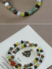 Multi-Gemstone Aromatic Bead Bracelet – Natural Wellness & Friendship Jewelry