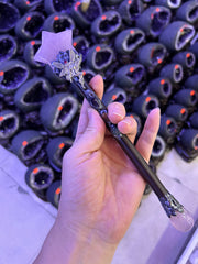 Crystal Star Wand Broom with Rose Quartz | Magical Bohemian Style