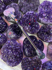 Rose Quartz Heart Crystal Broom Wand | Magical Bohemian Style