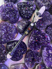 Fairy Crystal Broom Wand with Gemstones | Magical Bohemian Style