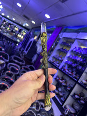 Gothic Crystal Broom Wand with Antique Gold Dragon Detailing | Magical Bohemian Style