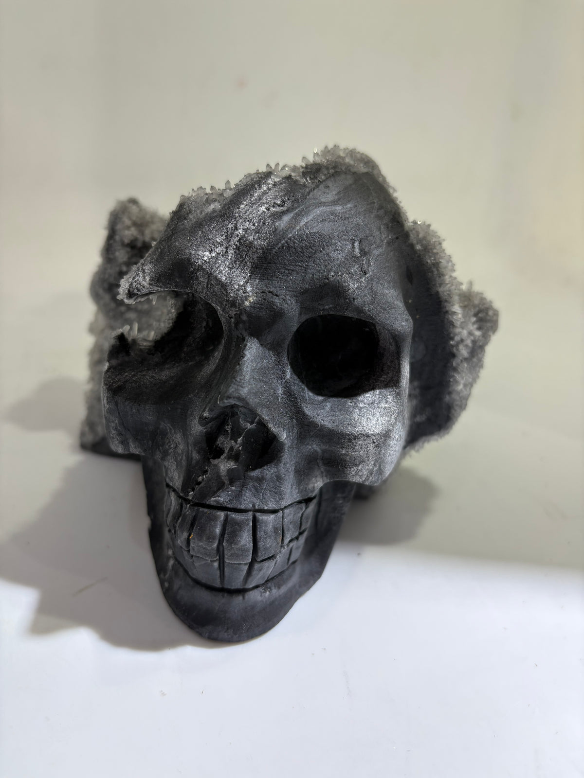 Calcite Skull Sculpture – Natural Crystal Home Decor & Healing Stone