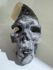 Calcite Helmet Sculpture – Unique Natural Crystal Art Decor