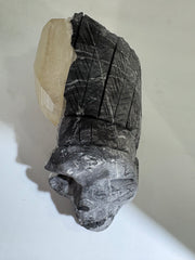 Calcite Helmet Sculpture – Unique Natural Crystal Art Decor