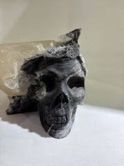 Natural Calcite Crystal Cluster Sculpture – Unique Hand-Carved Stone Decor