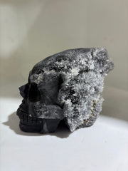 Raw Calcite Skull Sculpture Natural Stone Crystal Decor