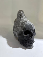 Raw Calcite Crystal Skull Sculpture Natural Stone Decor