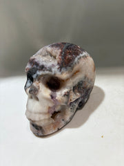 Natural Energy Gem Fluorite Skull Sculpture – Unique Crystal Stone Art | Gothic Home Decor