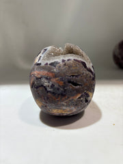 Raw Geode Energy Gem Fluorite Skull Sculpture – Hand-Carved Crystal Skull with Natural Druzy Cavity