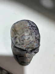 Phantom Veil Energy Gem Fluorite Skull – Hand-Carved Crystal Skull Sculpture