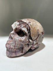 Mystic Earth Vein Energy Gem Fluorite Skull – Hand-Carved Crystal Skull Sculpture