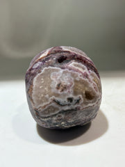 Geometric Dream Energy Gem Fluorite Skull – Hand-Carved Crystal Skull with Natural Druzy