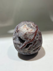 Twilight Vein Energy Gem Fluorite Skull – Hand-Carved Crystal Skull with Raw Violet Striations &amp; Primal Design