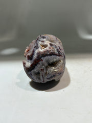 Energy Gem Fluorite Skull – Hand-Carved Natural Crystal Skull with Raw Geode Accents