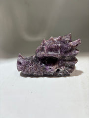 Constellation Sphalerite Dragon Head – Cosmic Purple Crystal Sculpture, Zodiac Fantasy Decor