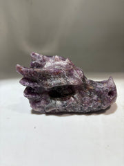Constellation Sphalerite Dragon Head – Cosmic Purple Crystal Sculpture, Zodiac Fantasy Decor