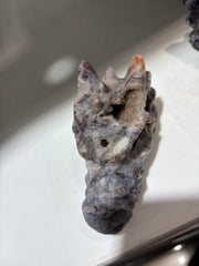 Celestial Sphalerite Dragon Head – Star Map Crystal Sculpture, Constellation-Inspired Fantasy Decor