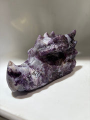 Celestial Sphalerite Dragon Head – Star Map Crystal Sculpture, Constellation-Inspired Fantasy Decor