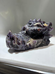 Natural Sphalerite Dragon Head – Constellation Pattern Crystal, Unique Celestial Mineral Sculpture