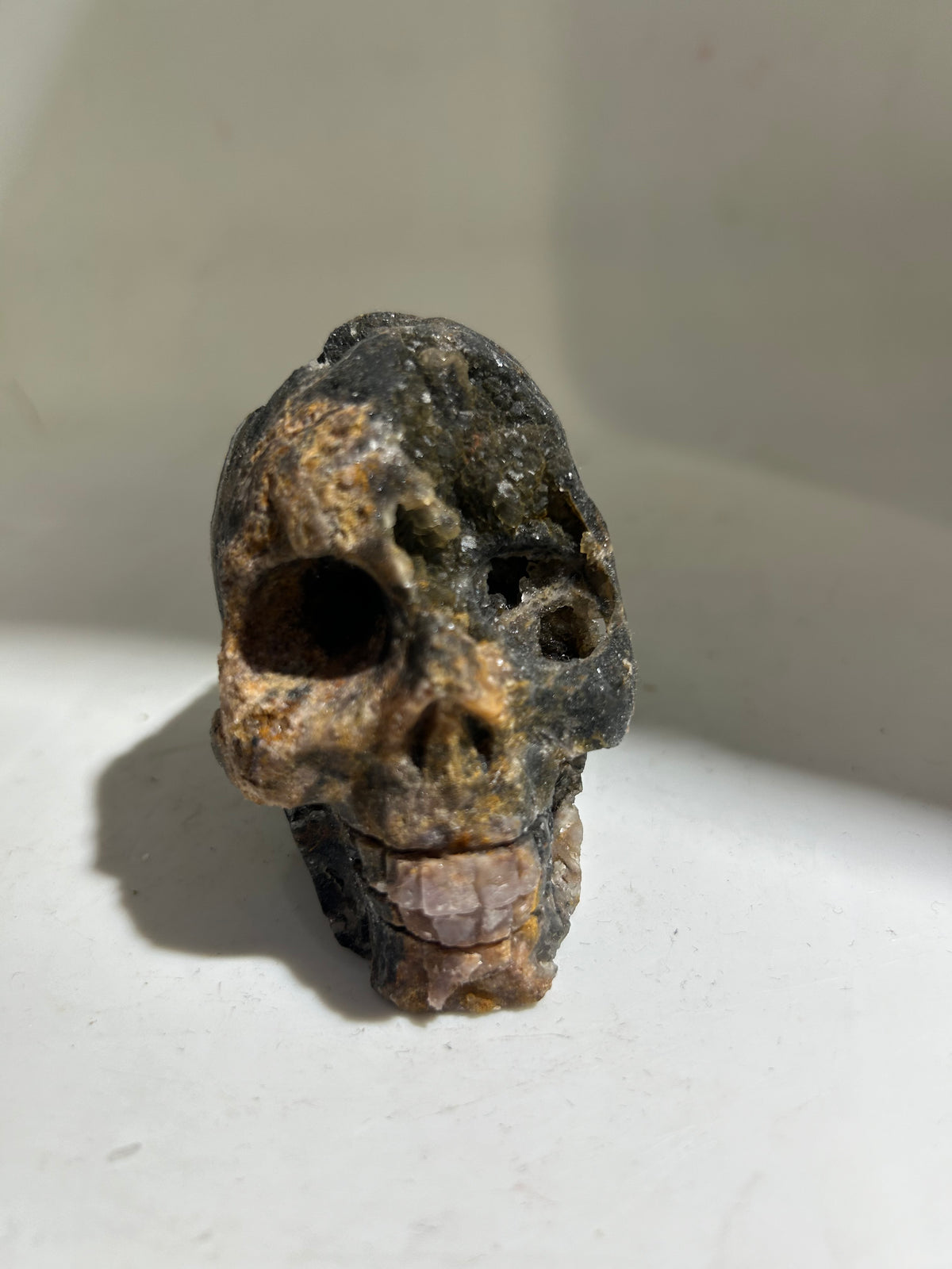 Fluorite Skull – Natural Geode Crystal Sculpture