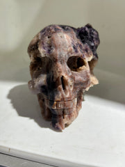 Fluorite Skull Sculpture | Unique Crystal Art Decor