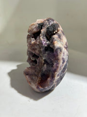 Raw Fluorite Skull | Unique Crystal Skull Sculpture with Earthy Accents