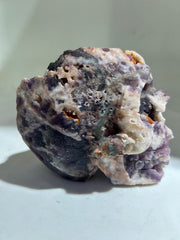 Raw Fluorite Skull | Unique Crystal Skull Sculpture with Earthy Accents