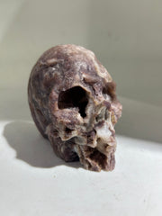 Fluorite Skull | Raw Crystal Skull Sculpture | Unique Gothic Mineral Art