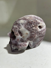 Fluorite Skull | Natural Crystal Sculpture | Unique Artisan Mineral Decor