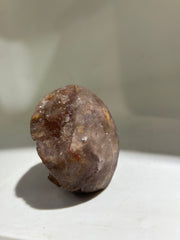 Raw Fluorite Skull Sculpture | Hand-Carved Crystal Art | Unique Amethyst-Toned Mineral Decor