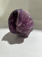 Raw Amethyst Fluorite Skull | Hand-Carved Crystal Sculpture | Unique Mineral Art Decor