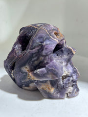 Raw Fluorite Skull | Unique Crystal Sculpture | Natural Mineral Art Decor