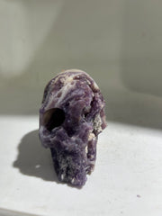 Raw Fluorite Skull | Natural Crystal Art Sculpture | Unique Gothic Decor