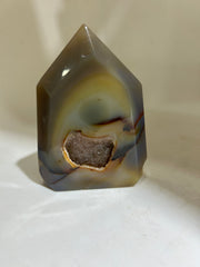 Agate Crystal Broom Ornament | Unique Druzy Tower Decoration