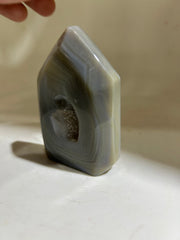 Agate Broom Crystal Ornament | Unique Polished Druzy Tower Décor