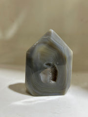 Agate Broom Crystal Ornament | Unique Polished Druzy Tower Décor