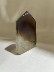 Agate Crystal Tower | Unique Frosted Druzy Point Sculpture