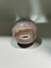 Agate Geode Sphere | Floral Patterned Crystal Ball | Unique Natural Stone Decor