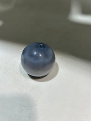 Blue-Grey Agate Sphere with Druzy Geode | Unique Crystal Ball Art Decor