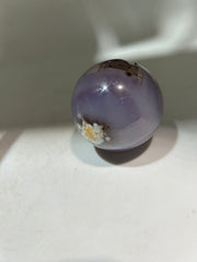 Lavender Agate Sphere with Natural Druzy Geode | Artisan Crystal Ball Home Decor