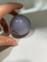 Lavender Agate Sphere with Natural Druzy Geode | Artisan Crystal Ball Home Decor