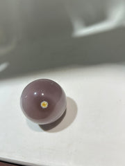 Lilac Mist Agate Sphere with Natural Window | Unique Crystal Ball Art Decor