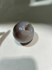 Agate Sphere – Unique Natural Crystal Decor with Raw Geode Accents