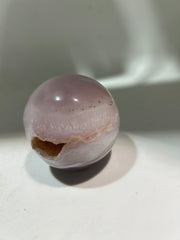 Banded Agate Sphere – Natural Crystal Art with Earthy Geode Accents