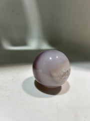 Lavender Agate Sphere – Natural Druzy Geode Crystal Ball for Modern Decor