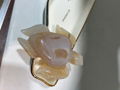 Agate Turtle Sculpture – Natural Druzy Crystal Carving for Unique Home Decor