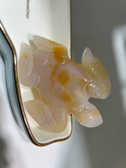 Agate Turtle Sculpture – Natural Druzy Crystal Carving for Unique Home Decor