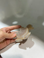 Druzy Agate Turtle – Unique Crystal Animal Sculpture for Home & Office Decor